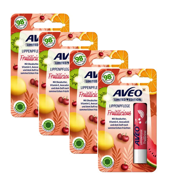 4xPack AVEO Lip Care Fruitliicous