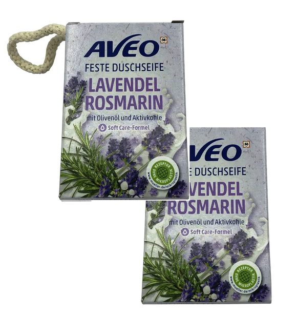 2xPack AVEO Solid Shower Soap Lavender Rosemary - 200 g