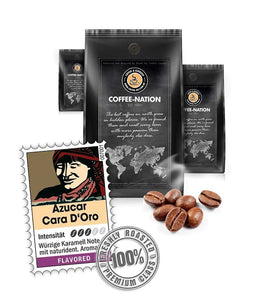 Coffee-Nation AZUCAR CARA D'OR - Coffee Beans or Ground - 500 to 1000 g