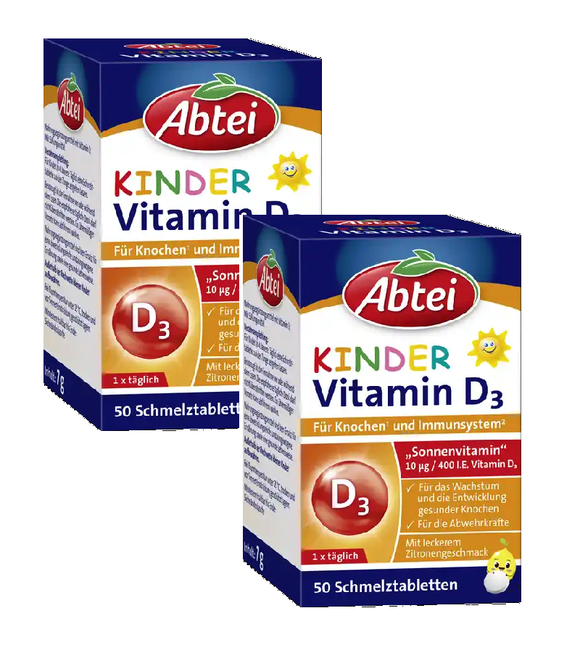 2xPacks ABETI Children's Vitamin D3 - 100 Pcs