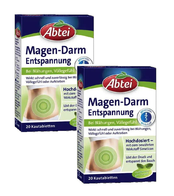 2x Packs ABTEI Gastrointestinal Relaxation Chewable Tablet - 40 Pcs