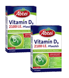 2xPack Abtei Vitamin D3 2,100 IU Vegetable Capsules - 48 Pcs