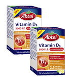 2xPacks ABTEI Vitamin D3 3000 IU - 150 Pcs