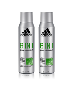 2xPack Adidas Cool & Dry 6 in 1 Deodorant Spray - 300 ml