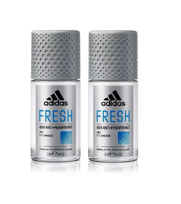 2xPack Adidas Fresh Deodorant Roll-On - 100 ml