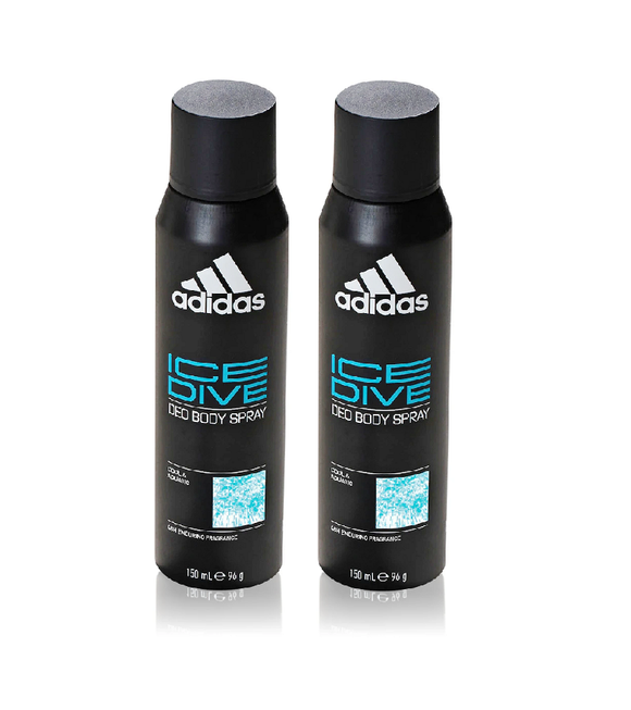 2xPack Adidas Ice Dive Deodorant Spray - 300 ml