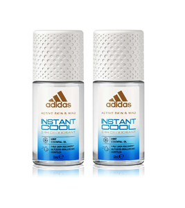 2xPack Adidas Instant Cool Deodorant Roll-On - 100 ml