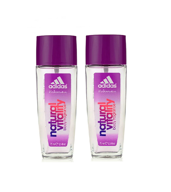 2xPack Adidas Natural Vitality Deodorant with Atomizer - 150 ml
