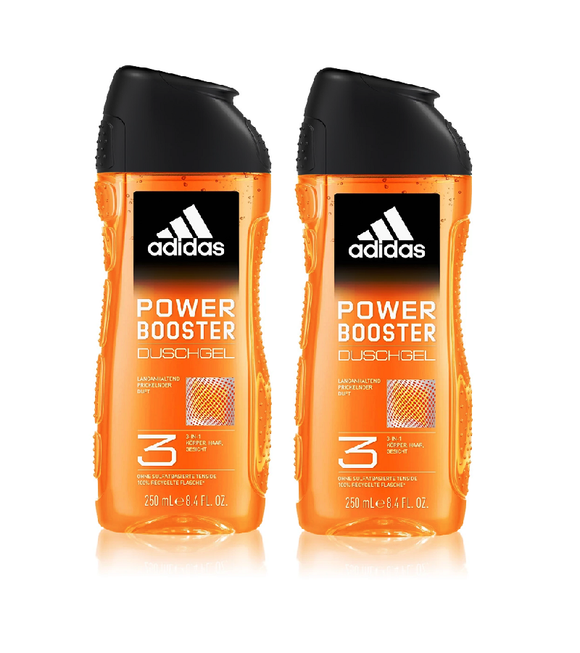 2xPack Adidas Power Booster Shower Gel - 500 ml