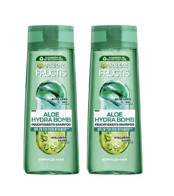 2xPack Garnier Aloe Hydra Bomb Strengthening Shampoo for Normal Hair - 500 ml