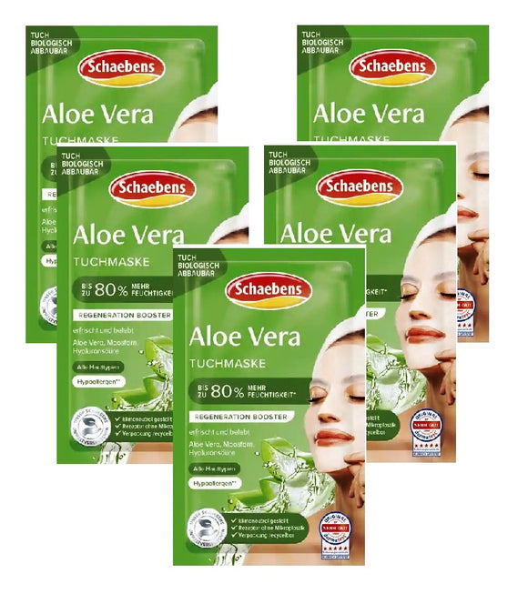 5xPack Schaebens Aloe Vera Sheet Masks