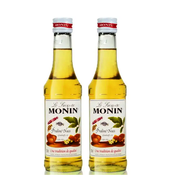 2xPack PRALINE NUT Aroma Coffee Flavor Syrup from Monin - 500 ml