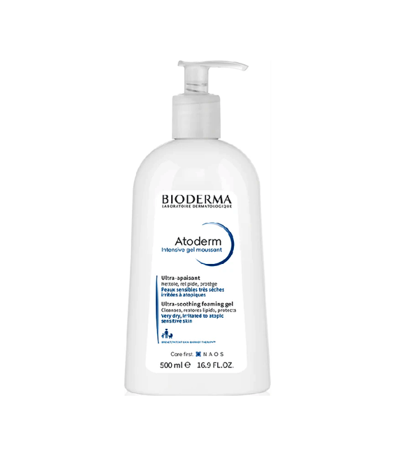 Bioderma Atoderm Intensive Nourishing Foam Gel for Very Dry, Sensitive and Atopic Skin -500 to 1000 ml