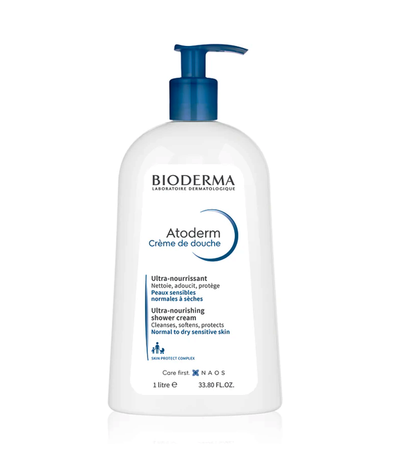 Bioderma Atoderm Nourishing Shower Cream for Normal to Dry Sensitive Skin - 1000 ml
