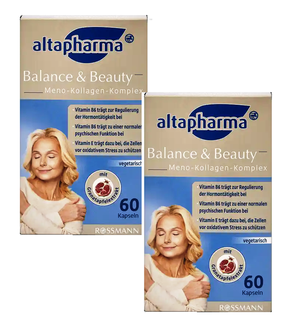 2xPack Altapharma Balance & Beauty - Meno-Collagen Complex Capsules - 120 Pcs