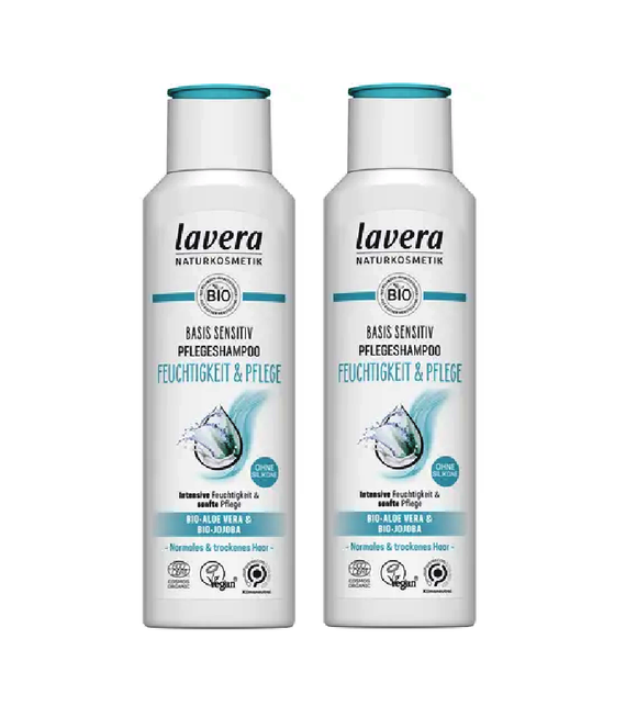 2xPack Lavera Basic Sensitive Moisture & Care Shampoo - 500 ml