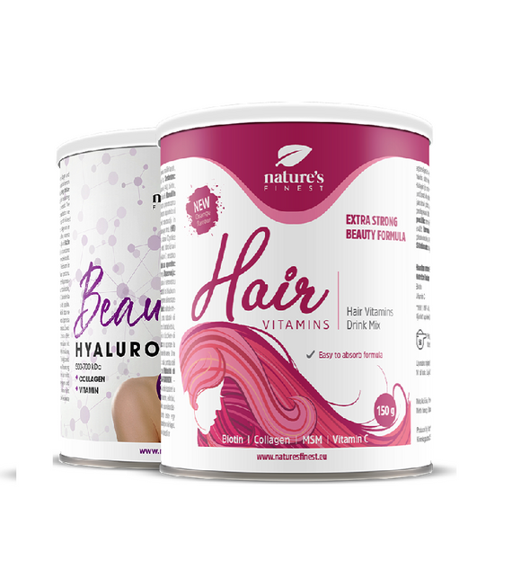 2xPack Nature's Finest Beauty Hyaluron + Hair Vitamins - 300 g