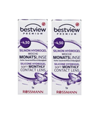 2xxPack Bestview Premium Soft Monthly Contact Lens Silicone Hydrogel - 15 Varities