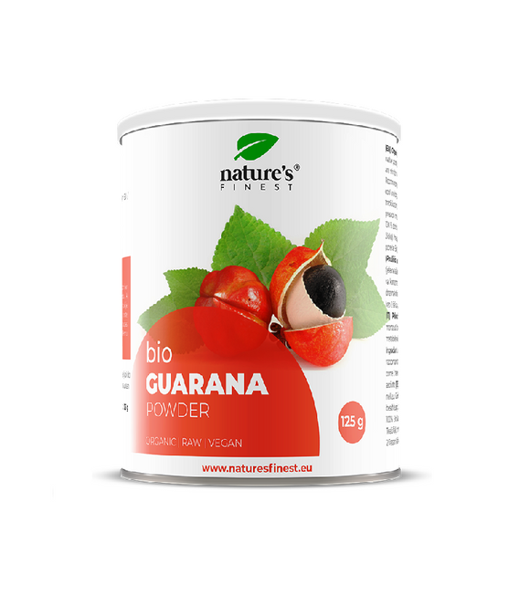 Nature's Finest Organic Guarana Powder Healthier Alternative to Coffee - 125 g