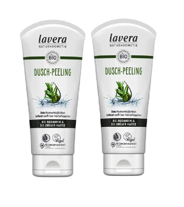 2xPack Lavera Bio Rosemary and Green Tea Peeling Shower Gel - 400 ml
