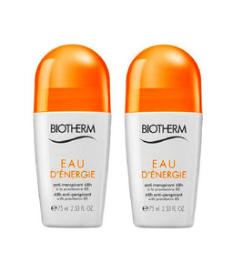 2xPack Biotherm Eau D'Énergie 48h Anti-Perspirant Deo Roll-On - 150 ml