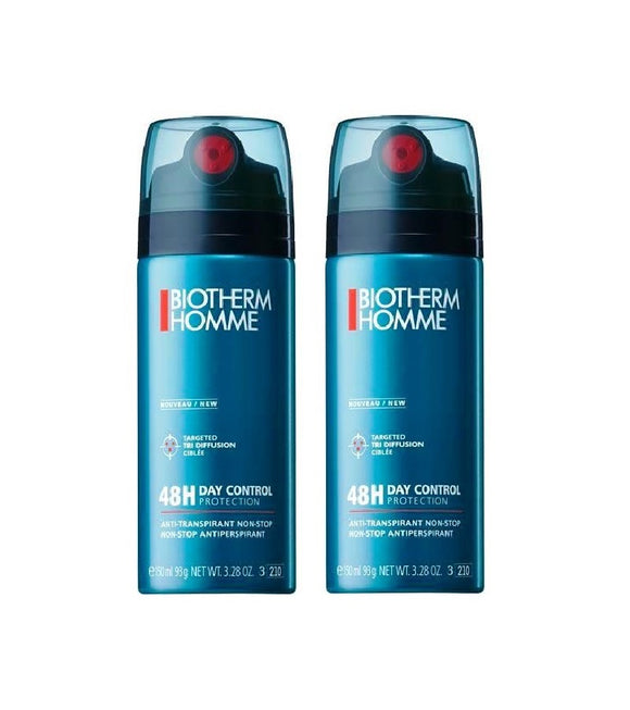 2xPack Biotherm Homme 48h Day Control Antiperspirant Deodorant Spray - 300 ml