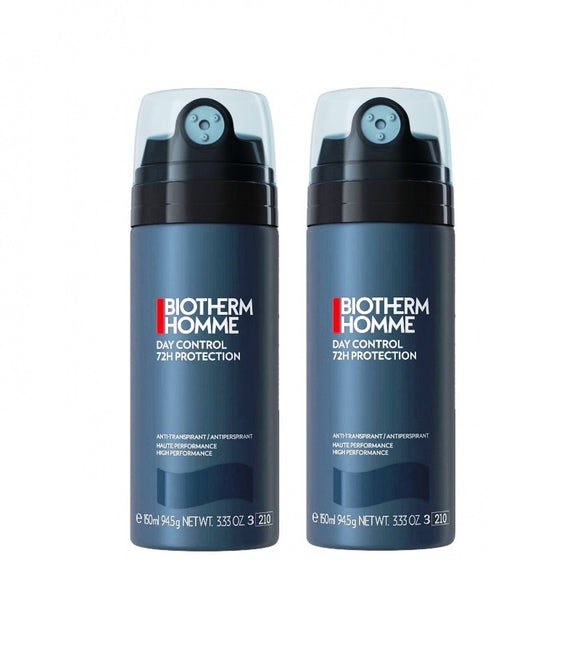 2xPack Biotherm Homme 72h Day Control Antiperspirant Deodorant Spray - 300 ml