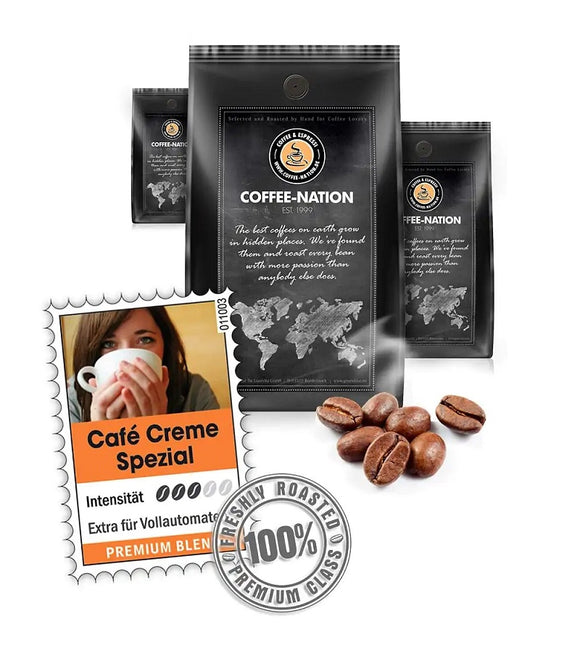 Coffee-Nation CAFÉ CREAM SPECIAL - Coffee Beans or Ground - 500 to 1000 g