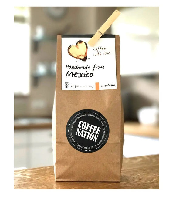Coffee-Nation COFFEE WITH LOVE Handmade from Mexico - 500g Whole Beans