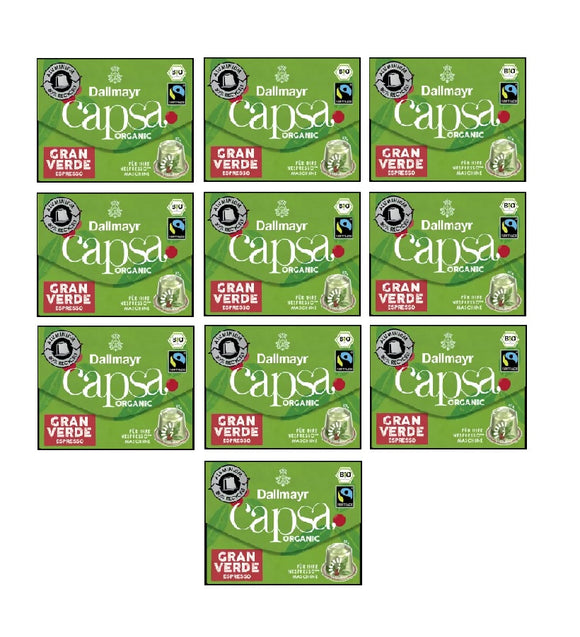 DALLMAYR Organic Capsa Gran Verde Espresso - 100 Pcs