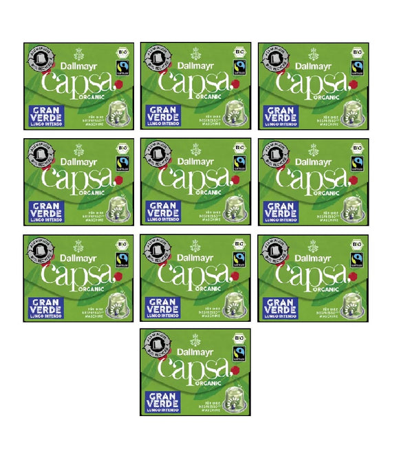 DALLMAYR Organic Capsa Gran Verde Lungo Intenso - 100 Pcs