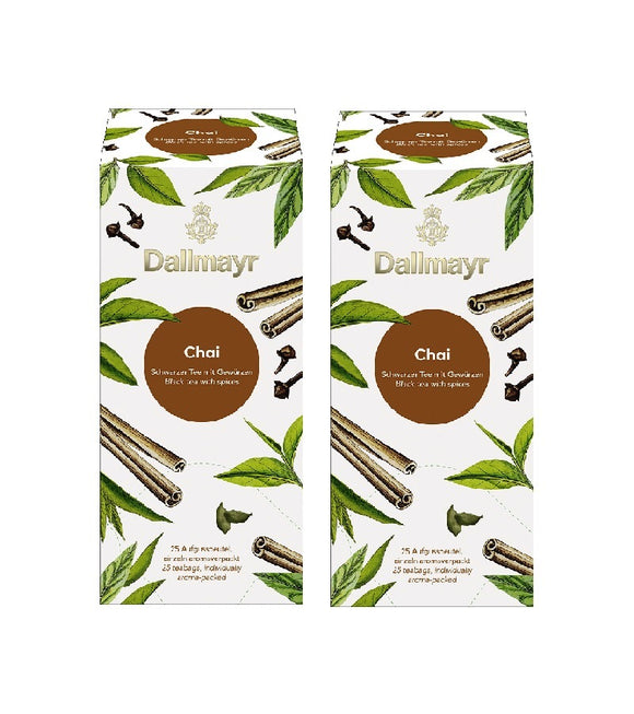 2xPack Dallmayr Chai Black Tea with Spices - 50 Tea Bags