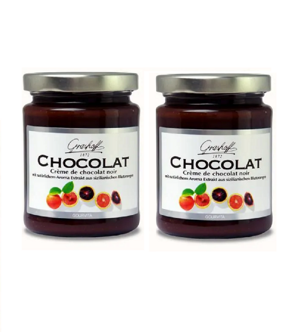 2xPack Grashoff Dark Chocolate with Sicilian Blood Orange Oil Spread - 500 g