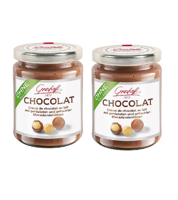 2xPack Grashoff Milk Chocolate with Macadamia Nut Spread - 500 g