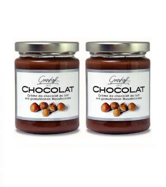 2xPack Grashoff Milk Chocolate with Hazelnuts Spread - 500 g