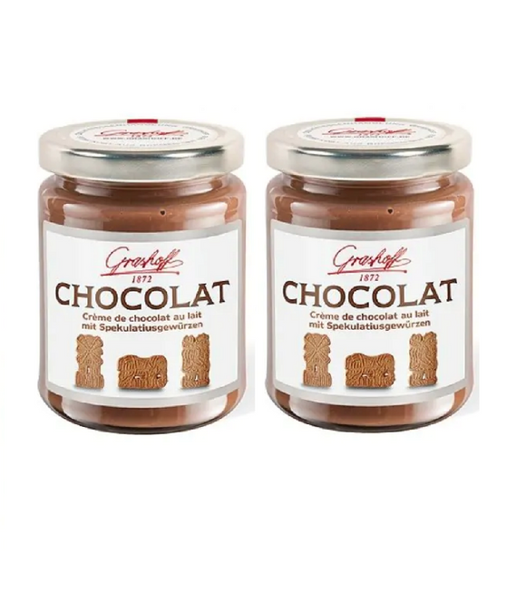 2xPack Grashoff Milk Chocolate with Speculoos Spices Spread - 500 g
