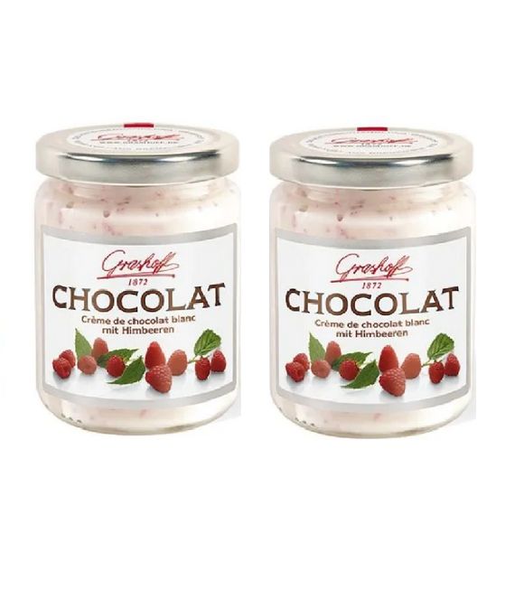 2xPack Grashoff White Chocolate with Raspberries Spread - 500 g