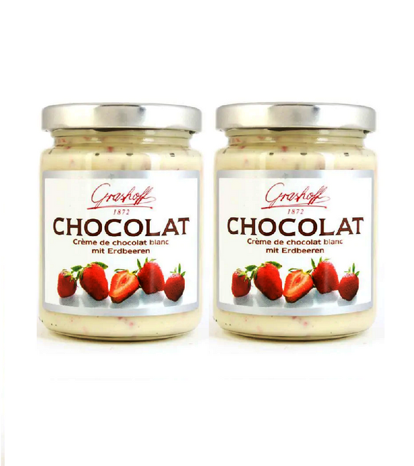 2xPack Grashoff White Chocolate with Strawberries Spread - 500 g