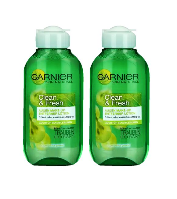 2xPack Garnier Clean & Fresh Eye Make-up Remover Lotion - 250 ml