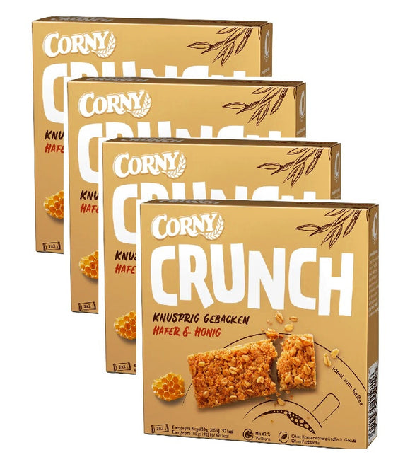 4xPack CORNY Cereal Bar CRUNCHY Oats & Honey - 24 Pieces