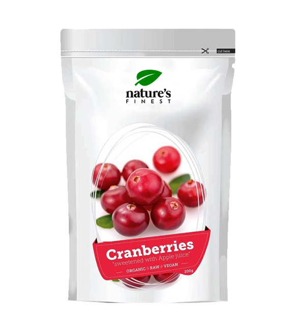 Nature's Finest Organic Cranberries Sweetened with Apple Juice - 200 g