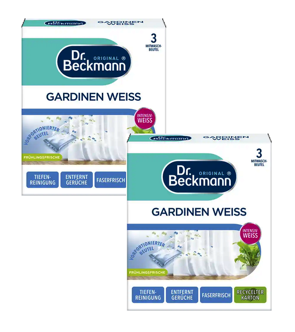 2xPack Dr. Beckmann Home Curtains White - 240 g