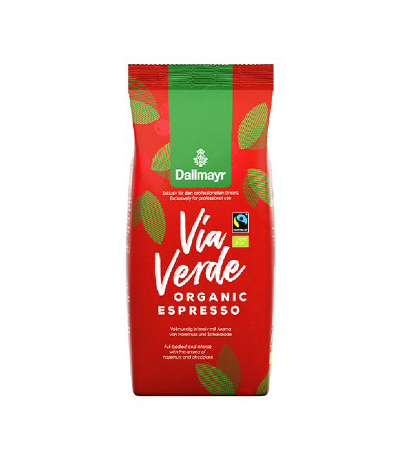 Dallmayr Bio Via Verde Organic Espresso Vending & Office Whole Coffee Beans - 1 kg