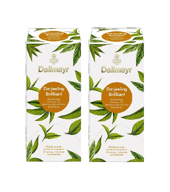 2xPack Dallmayr Darjeeling Brilliant Black Tea - 50 Tea Bags