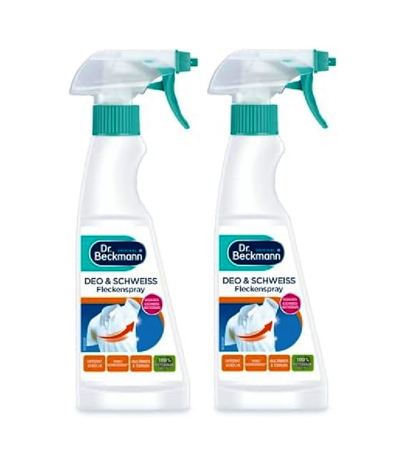 2xPack Dr. Beckmann Deodorant & Sweat Fabric Stain Spray - 500 ml