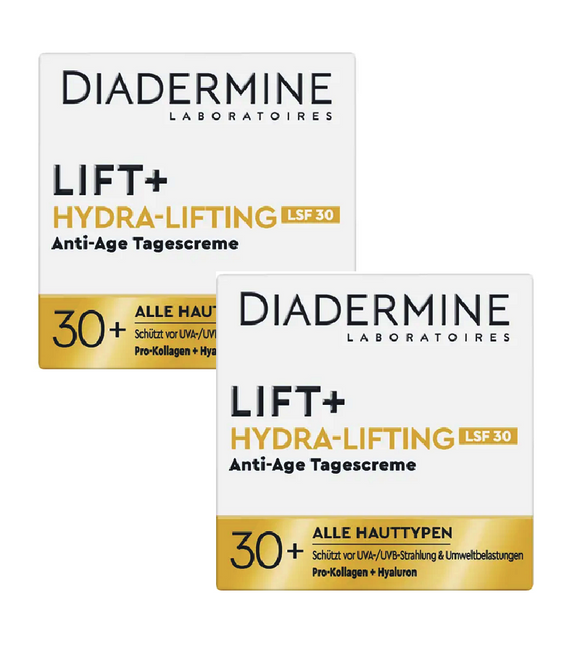 2xPack Diadermine Lift+ Day Care Hydra-Lifting Anti-Age Day Cream SPF 30 - 100 ml