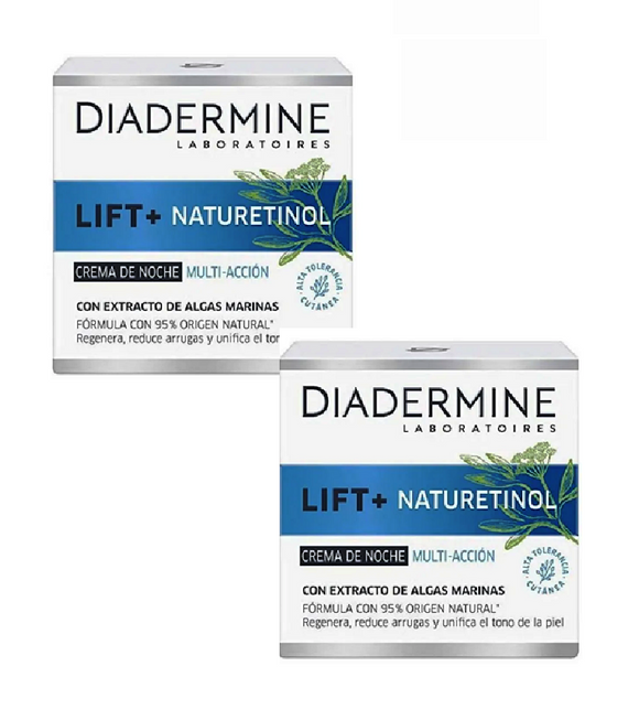 2xPack Diadermine Lift + Naturetinol Multiaction Night Facial Cream - 100 ml