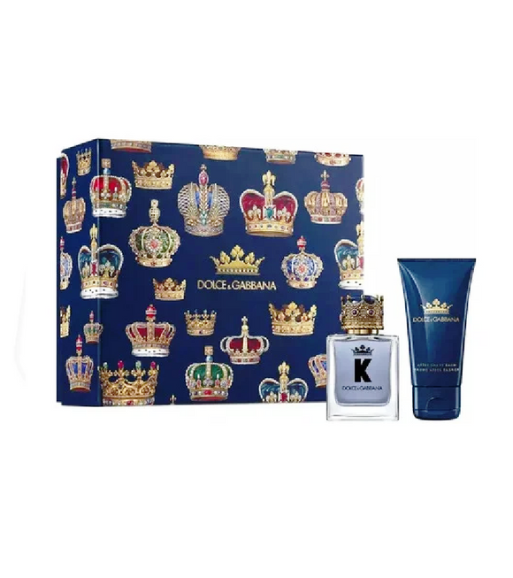 Dolce & Gabbana K Eau de Parfum Spray, Shower Gel & Aftershave Balm Gift Set