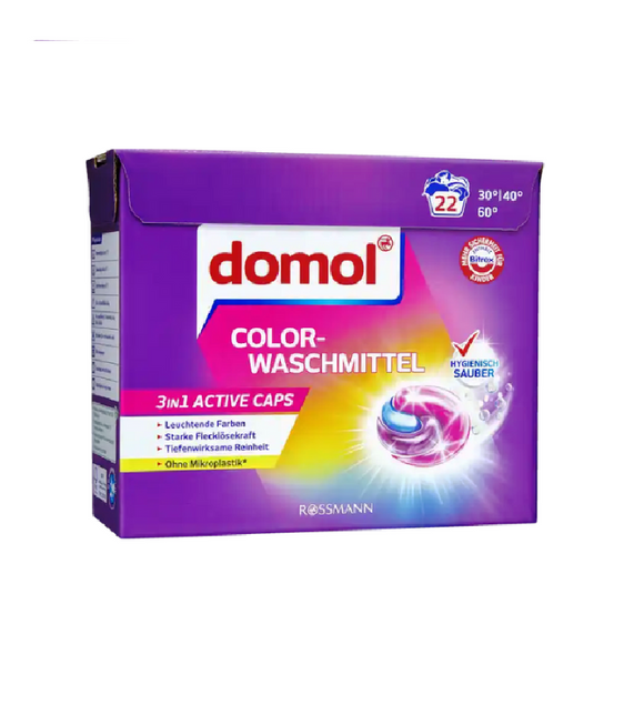 Domol Color Detergent 3in1 Active CAPS 22 WL