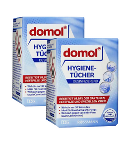 2xPack Domol Sanitizing Disinfecting Wipes -30 Pcs
